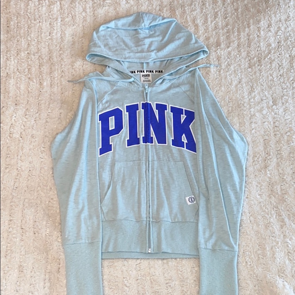 Pink Victoria Secret Full Zip Hoodie size M